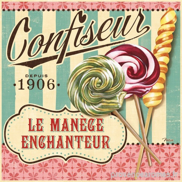 confiseur le manege enchanteur paper serviettes retro picture collage wall