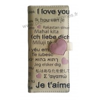 Portefeuille Compagnon beige JE T'AIME