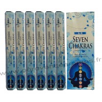 Encens SEPT CHAKRAS boîte de 6 étuis de 20 bâtonnets