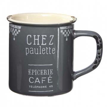 Mug gris CHEZ PAULETTE Comptoir de Famille