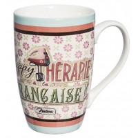 Mug MACARON HAPPY THÉRAPIE Française Natives déco rétro vintage