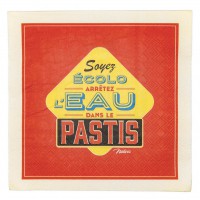 Serviettes papier PASTIS Natives déco rétro vintage