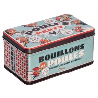 Boîte pour cubes et bouillons POULES PARTY Natives déco rétro vintage