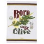 Torchon BORN TO BE OLIVE Natives déco rétro vintage