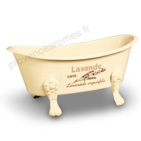 Porte savon baignoire en fer "Lavande"