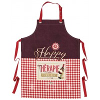 Tablier de cuisine VIN HAPPY THÉRAPIE à la Française Natives déco rétro vintage