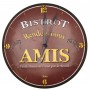 Horloge BISTROT DES AMIS Natives déco rétro vintage