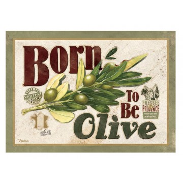 Carte postale BORN TO BE OLIVE Natives déco rétro vintage