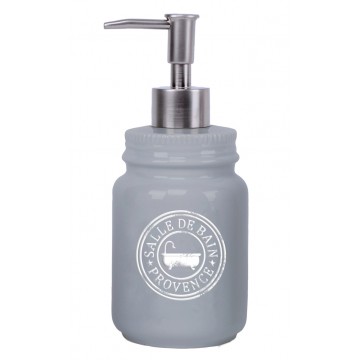 Distributeur de savon liquide céramique grise Salle de bain Provence