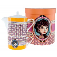 Coffret Théière égoïste ÉMILY Lili Pétrol déco rétro vintage design