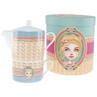 Coffret théière égoïste CHLOÉ Lili Pétrol déco rétro vintage design