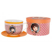 Coffret Tasse déjeuner ÉMILY Lili Pétrol déco rétro vintage design