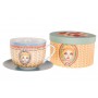 Coffret Tasse déjeuner CHLOÉ Lili Pétrol déco rétro vintage design