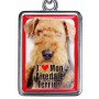 Porte-clés chien AIREDALE TERRIER en métal