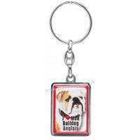 Porte-clés chien BULLDOG ANGLAIS en métal