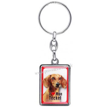 Porte-clés chien TECKEL en métal - Provence Arômes Tendance sud