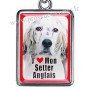 Porte-clés chien SETTER ANGLAIS en métal