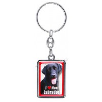 Porte-clés chien LABRADOR noir en métal