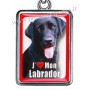 Porte-clés chien LABRADOR noir en métal