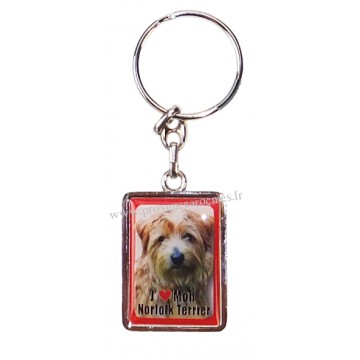 Porte-clés chien NORFOLK TERRIER en métal