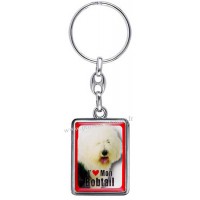 Porte-clés chien BOBTAIL en métal