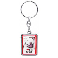 Porte-clés chien PITBULL en métal