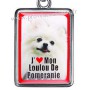 Porte-clés chien LOULOU DE POMERANIE en métal