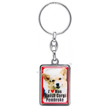 Porte-clés chien WELSH CORGI PEMBROKE en métal