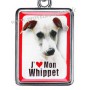 Porte-clés chien WHIPPET en métal