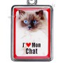 Porte-clés CHAT RAGDOLL en métal