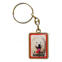 Porte-clés chien SAMOYEDE en métal