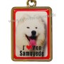 Porte-clés chien SAMOYEDE en métal