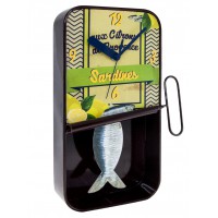 Horloge boîte de sardines à balancier Aux Citrons de Provence