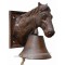 Cloche murale TÊTE de CHEVAL en fonte