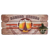 Décapsuleur mural bière SOIRÉE MOUSSE déco rétro vintage