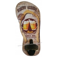 Décapsuleur mural Tong bière SOIRÉE MOUSSE déco rétro vintage