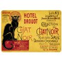 Set de table TOURNÉE DU CHAT NOIR HOTEL DROUOT déco rétro vintage publicitaire