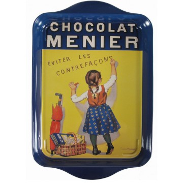 Petit plateau en métal Chocolat Menier déco publicité rétro vintage