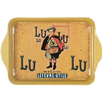 Petit plateau en métal Biscuits LU déco publicité rétro vintage