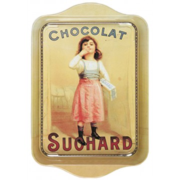 Petit plateau en métal CHOCOLAT SUCHARD Petite Fille déco publicité rétro vintage