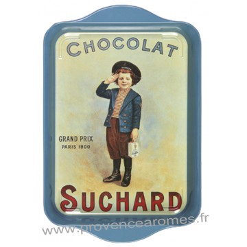 Petit plateau en métal CHOCOLAT SUCHARD Garçon déco publicité rétro vintage