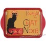 Petit plateau en métal TOURNÉE DU CHAT NOIR de Rodolphe Salis déco affiche rétro vintage