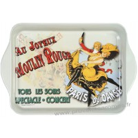 Petit plateau en métal JOYEUX MOULIN ROUGE déco affiche rétro vintage