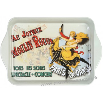Petit plateau en métal AU JOYEUX MOULIN ROUGE déco affiche rétro vintage