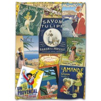 Torchon Patchwork PROVENCE déco publicité rétro vintage