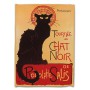 Torchon TOURNÉE DU CHAT NOIR de Rodolphe Salis déco publicité rétro vintage