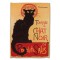 Torchon TOURNÉE DU CHAT NOIR de Rodolphe Salis déco publicité rétro vintage