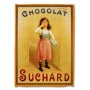 Torchon Chocolat SUCHARD petite fille déco publicité rétro vintage