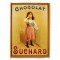 Torchon Chocolat SUCHARD petite fille déco publicité rétro vintage