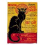 Torchon TOURNÉE DU CHAT NOIR HÔTEL DROUOT déco publicité rétro vintage